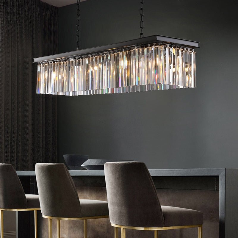 Rhy Rectangular Chandelier - Lightings Menu