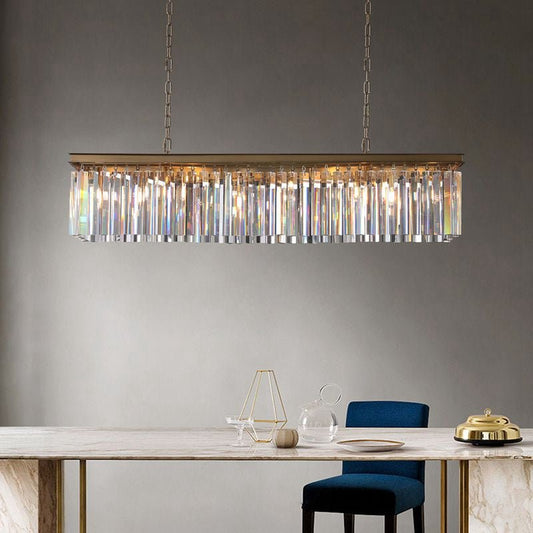 Rhy Rectangular Chandelier - Lightings Menu