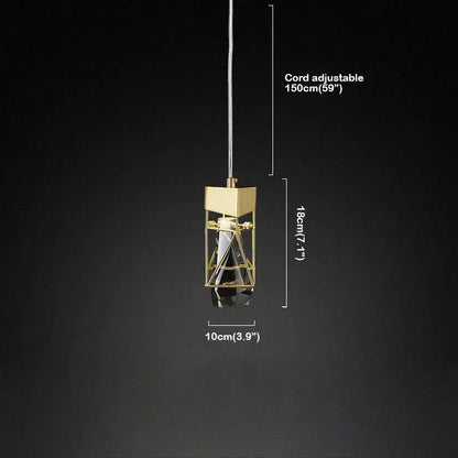 Riley Modern Crystal Pendant 1 Lights - Lightings Menu