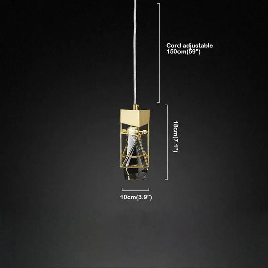 Riley Modern Crystal Pendant 1 Lights - Lightings Menu