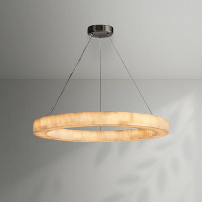 Rivaga Calcite Round Chandelier - Lightings Menu