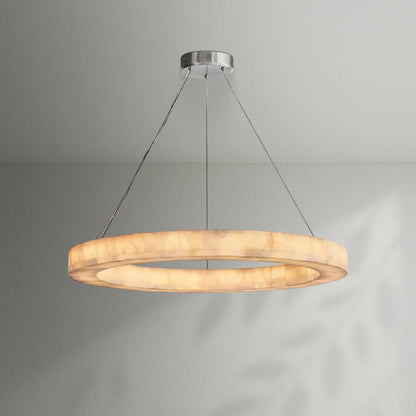 Rivaga Calcite Round Chandelier - Lightings Menu