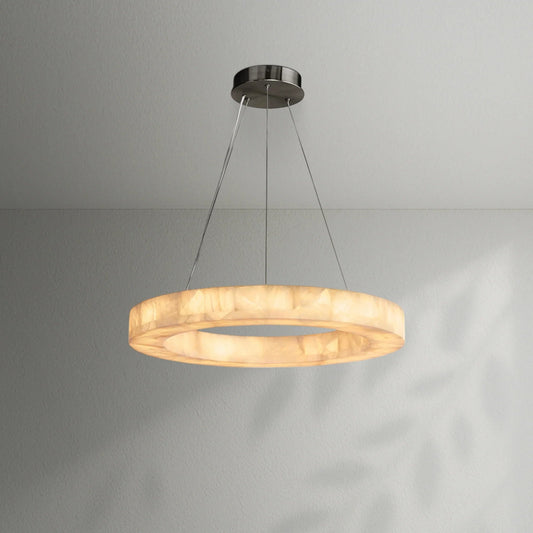 Rivaga Calcite Round Chandelier - Lightings Menu