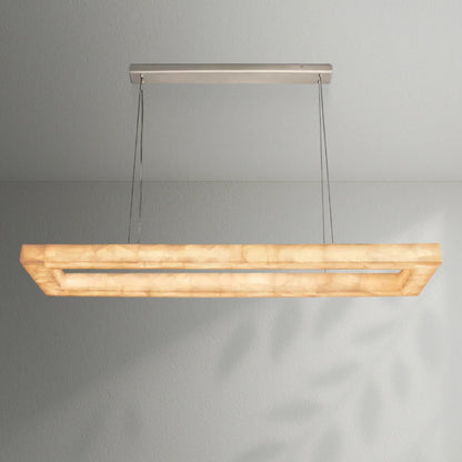 Rivaga Rectangular Calcite Chandelier - Lightings Menu