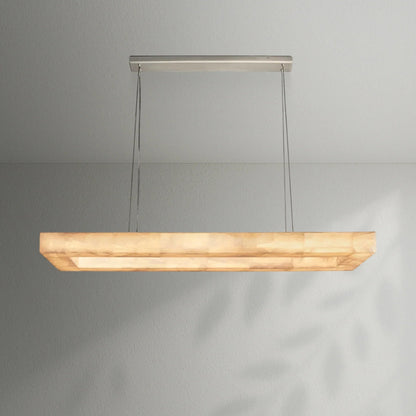 Rivaga Rectangular Calcite Chandelier - Lightings Menu