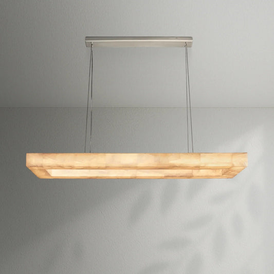 Rivaga Rectangular Calcite Chandelier - Lightings Menu