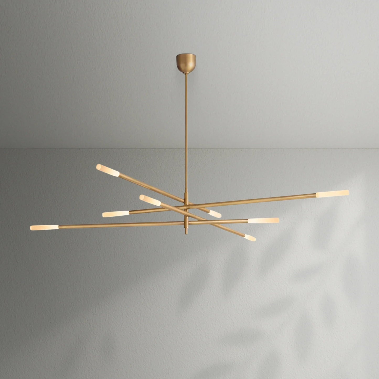 Roussea 8/10 - Light Mobile Etched Rod Chandelier - Lightings Menu