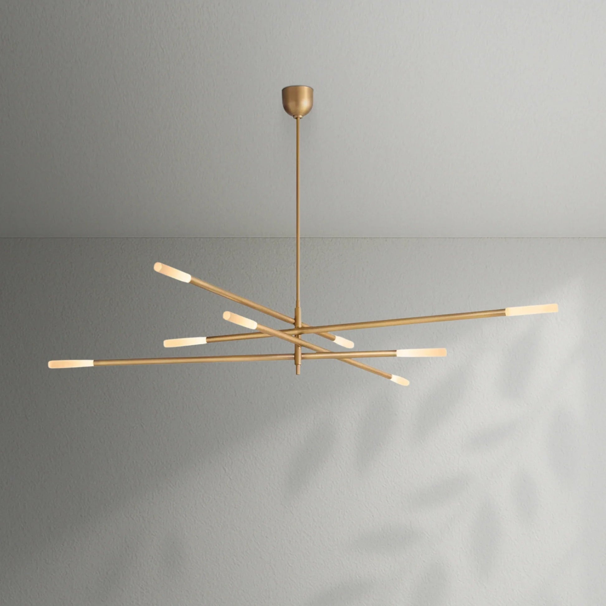 Roussea 8/10 - Light Mobile Etched Rod Chandelier - Lightings Menu