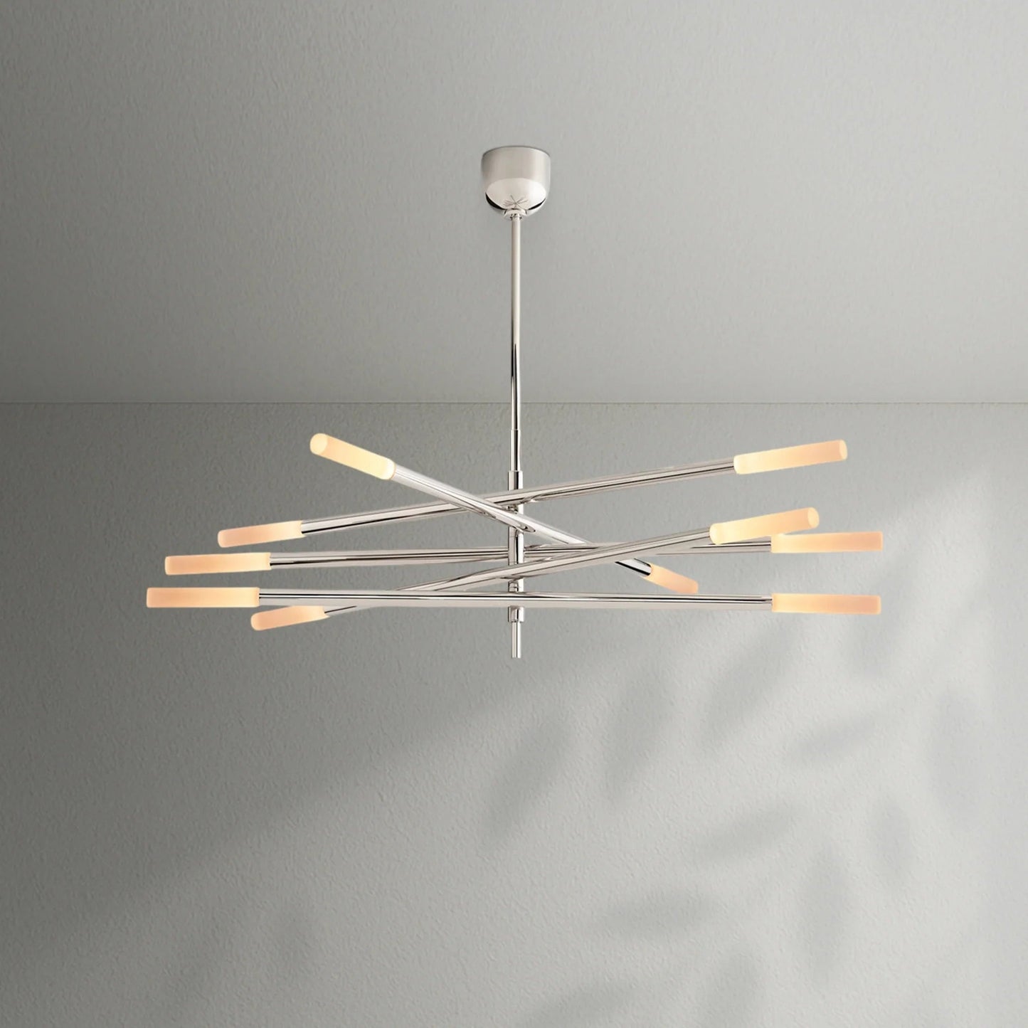 Roussea 8/10 - Light Mobile Etched Rod Chandelier - Lightings Menu
