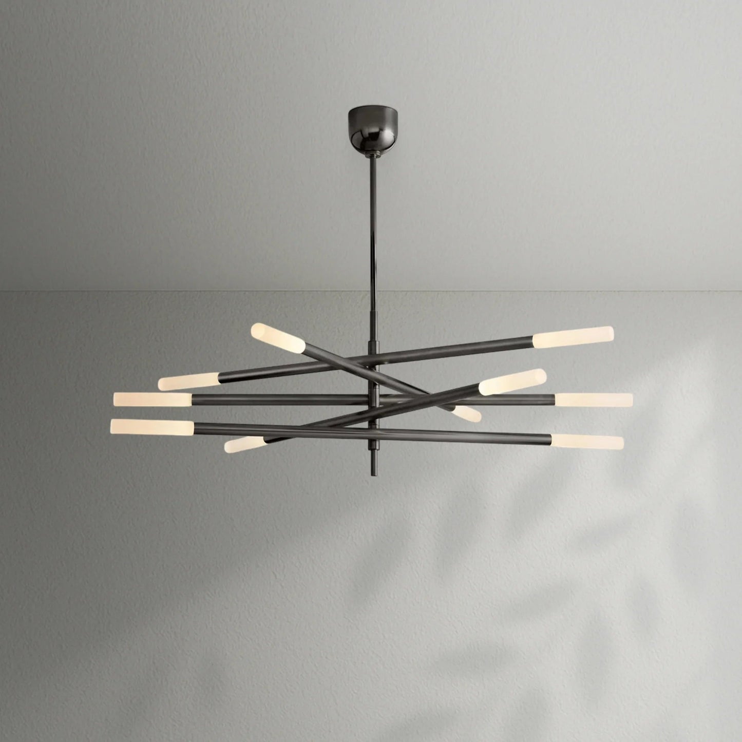 Roussea 8/10 - Light Mobile Etched Rod Chandelier - Lightings Menu