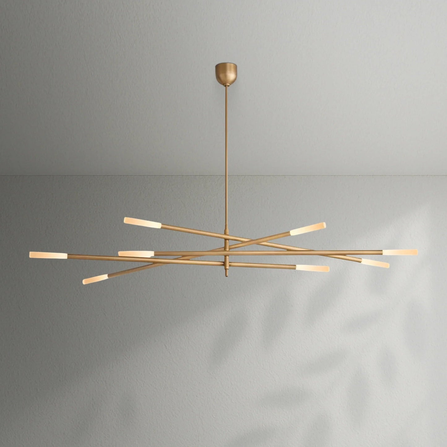 Roussea 8/10 - Light Mobile Etched Rod Chandelier - Lightings Menu