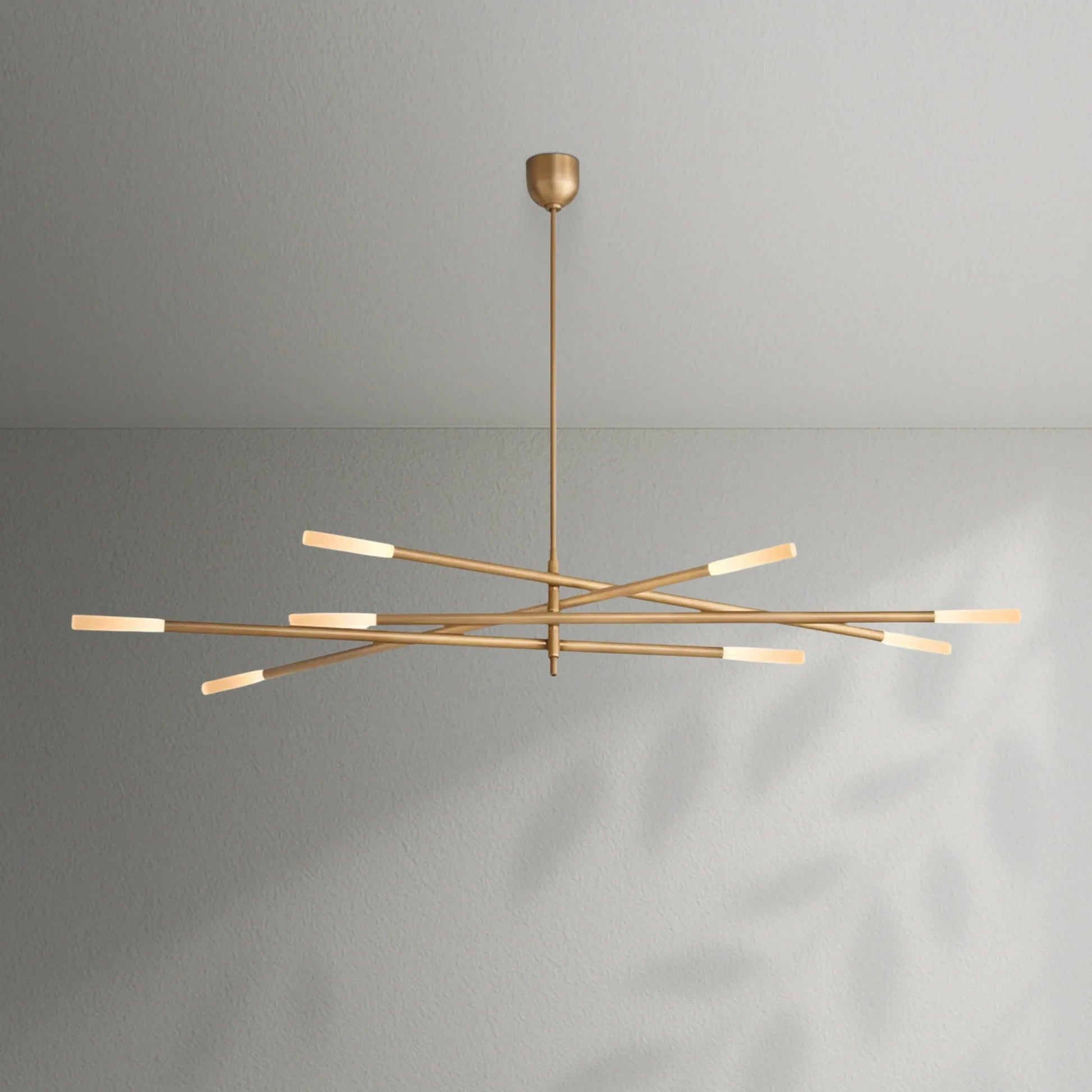 Roussea 8/10 - Light Mobile Etched Rod Chandelier - Lightings Menu