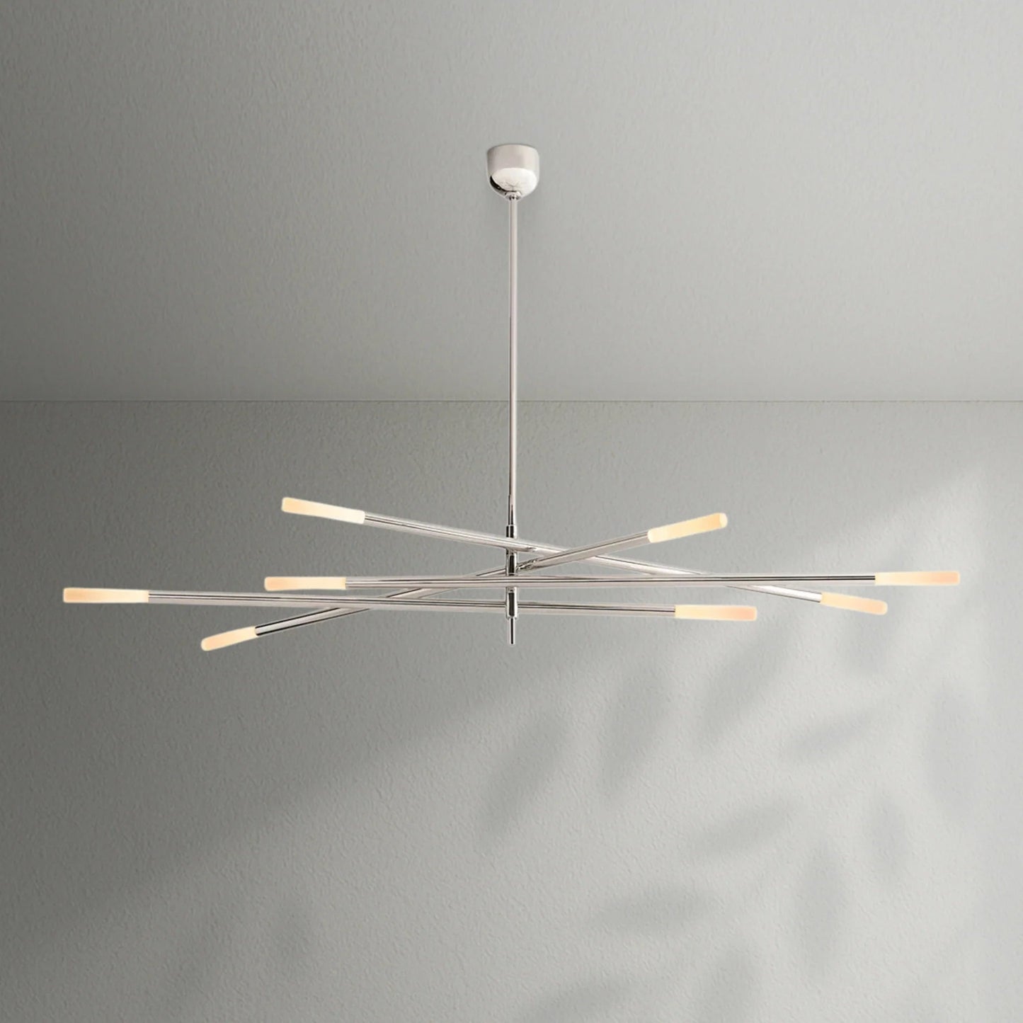 Roussea 8/10 - Light Mobile Etched Rod Chandelier - Lightings Menu