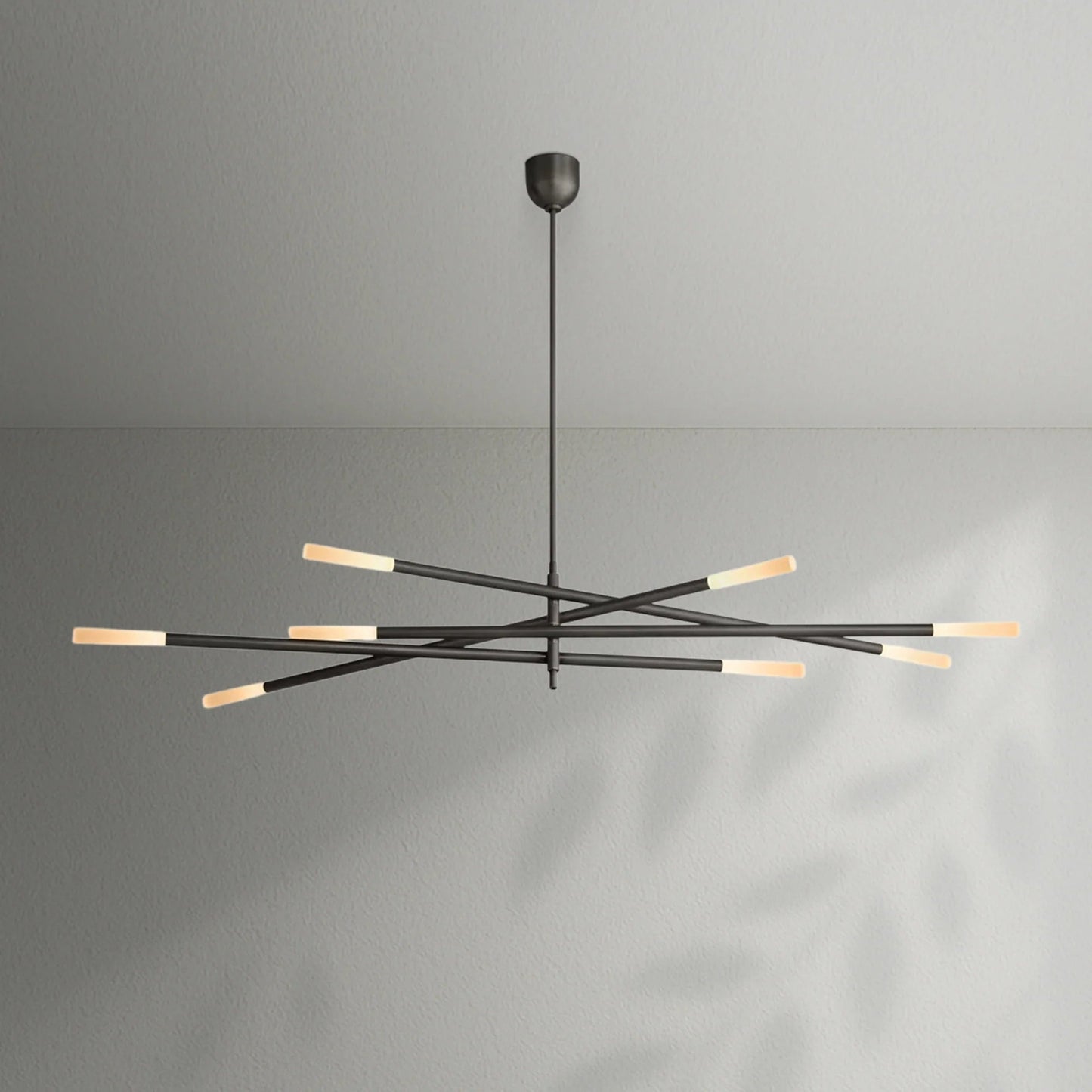 Roussea 8/10 - Light Mobile Etched Rod Chandelier - Lightings Menu