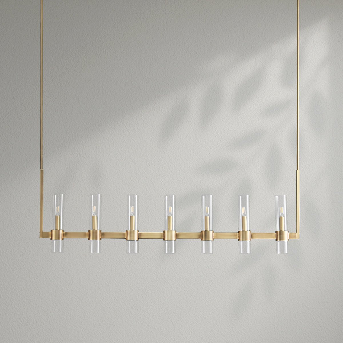 Savelle Glass Linear Chandelier - Lightings Menu
