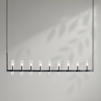 Savelle Glass Linear Chandelier - Lightings Menu