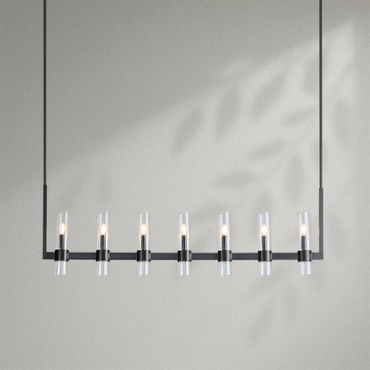 Savelle Glass Linear Chandelier - Lightings Menu