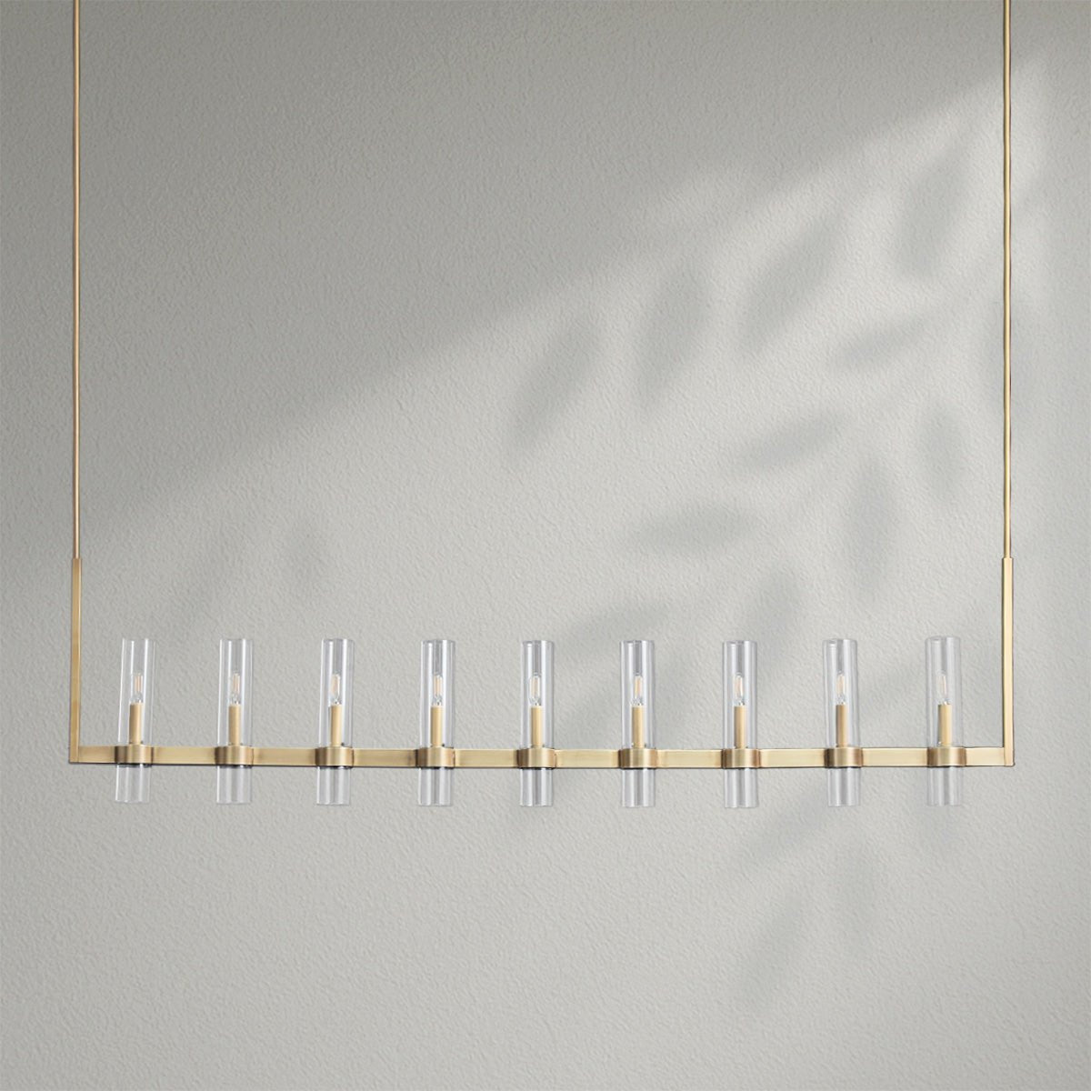 Savelle Glass Linear Chandelier - Lightings Menu