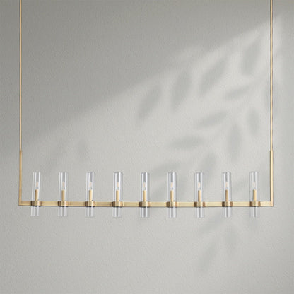 Savelle Glass Linear Chandelier - Lightings Menu