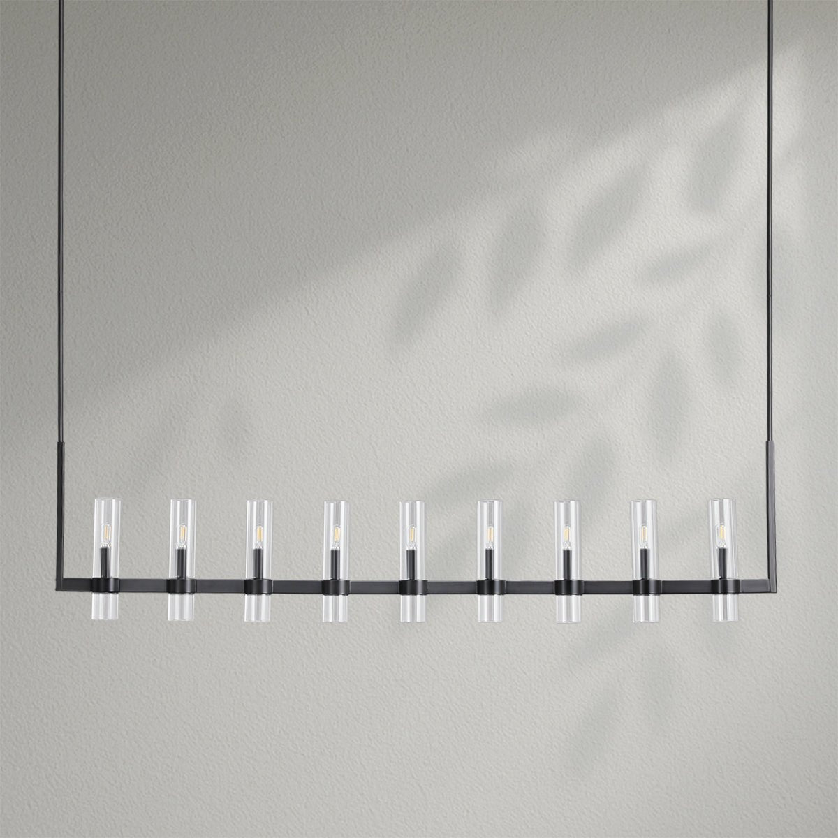 Savelle Glass Linear Chandelier - Lightings Menu