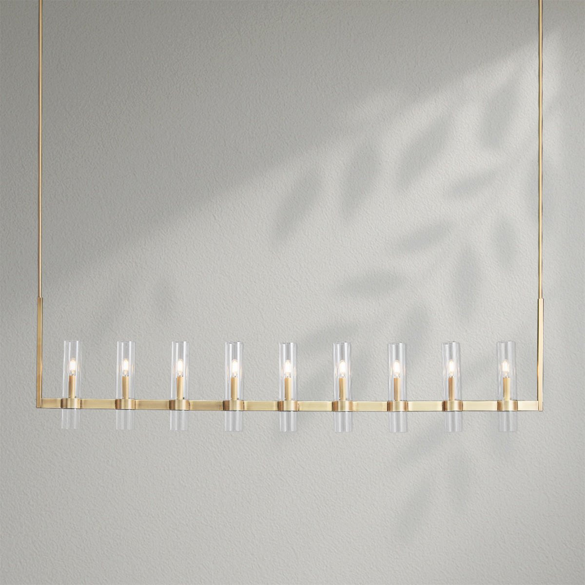 Savelle Glass Linear Chandelier - Lightings Menu