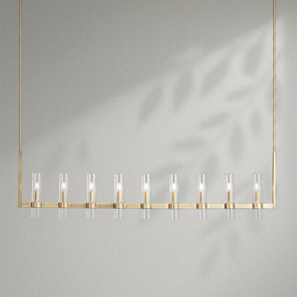 Savelle Glass Linear Chandelier - Lightings Menu