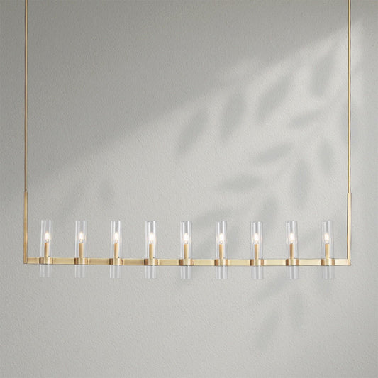Savelle Glass Linear Chandelier - Lightings Menu