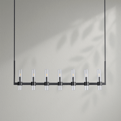 Savelle Glass Linear Chandelier - Lightings Menu