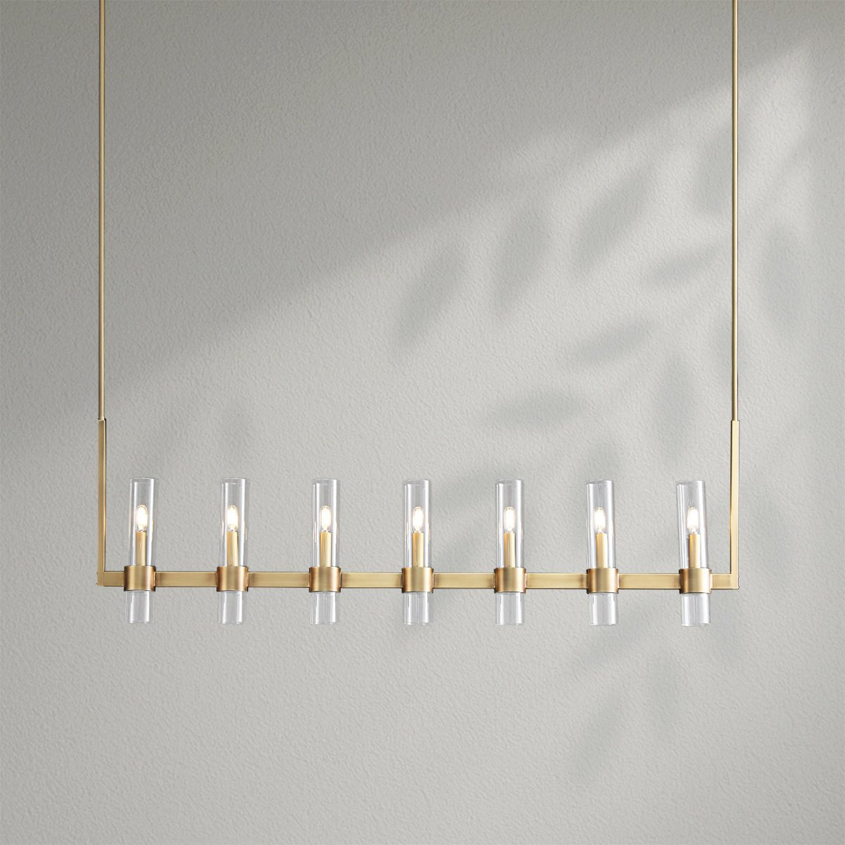 Savelle Glass Linear Chandelier - Lightings Menu