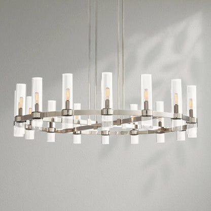 Savelle Glass Round Chandelier - Lightings Menu
