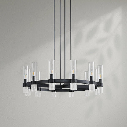 Savelle Glass Round Chandelier - Lightings Menu