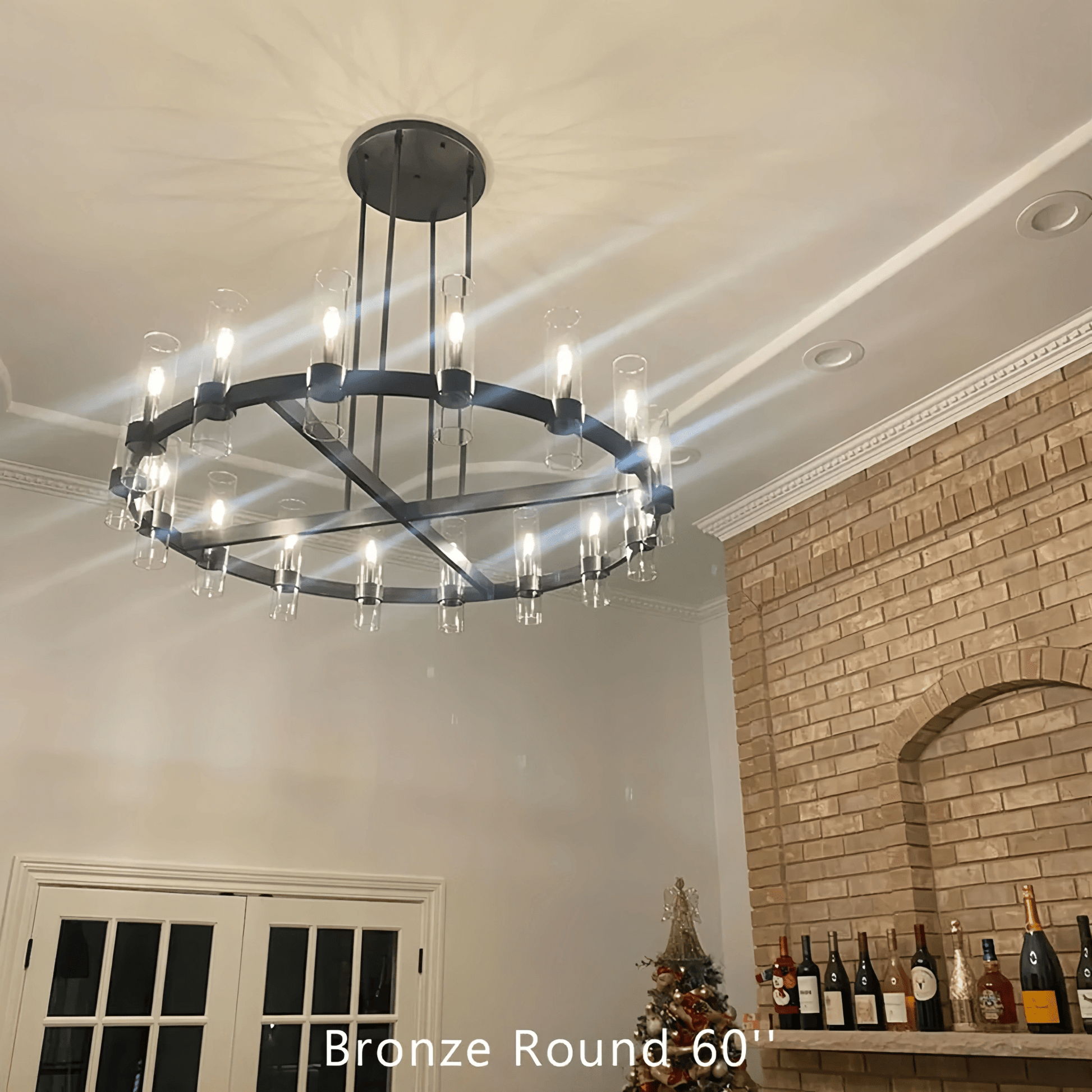 Savelle Glass Round Chandelier - Lightings Menu