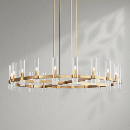 Savelle Glass Round Chandelier - Lightings Menu