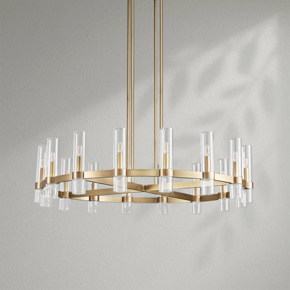 Savelle Glass Round Chandelier - Lightings Menu