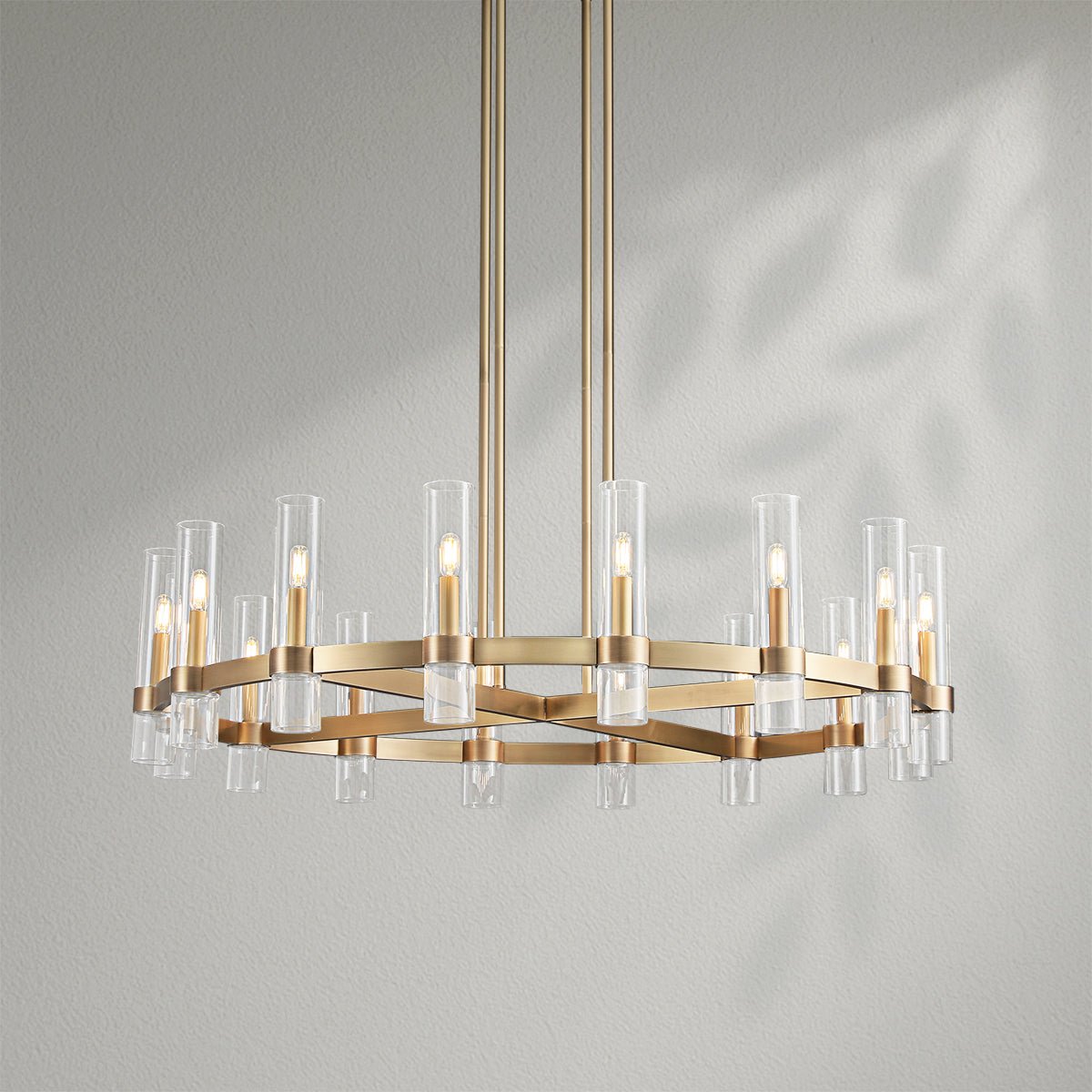 Savelle Glass Round Chandelier - Lightings Menu