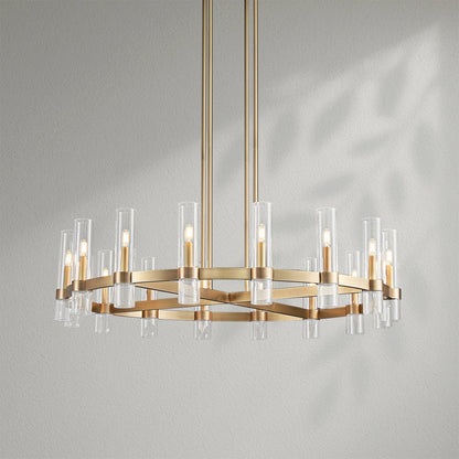 Savelle Glass Round Chandelier - Lightings Menu