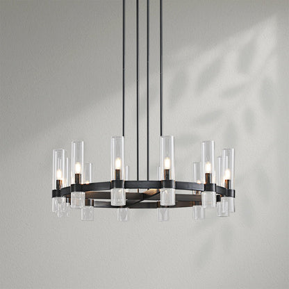 Savelle Glass Round Chandelier - Lightings Menu