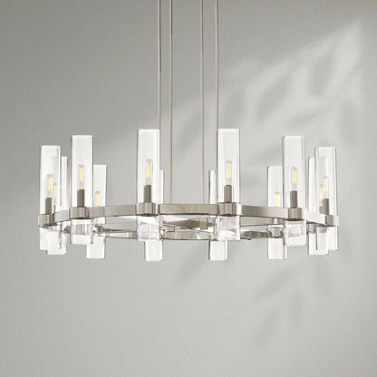 Savelle Glass Round Chandelier - Lightings Menu