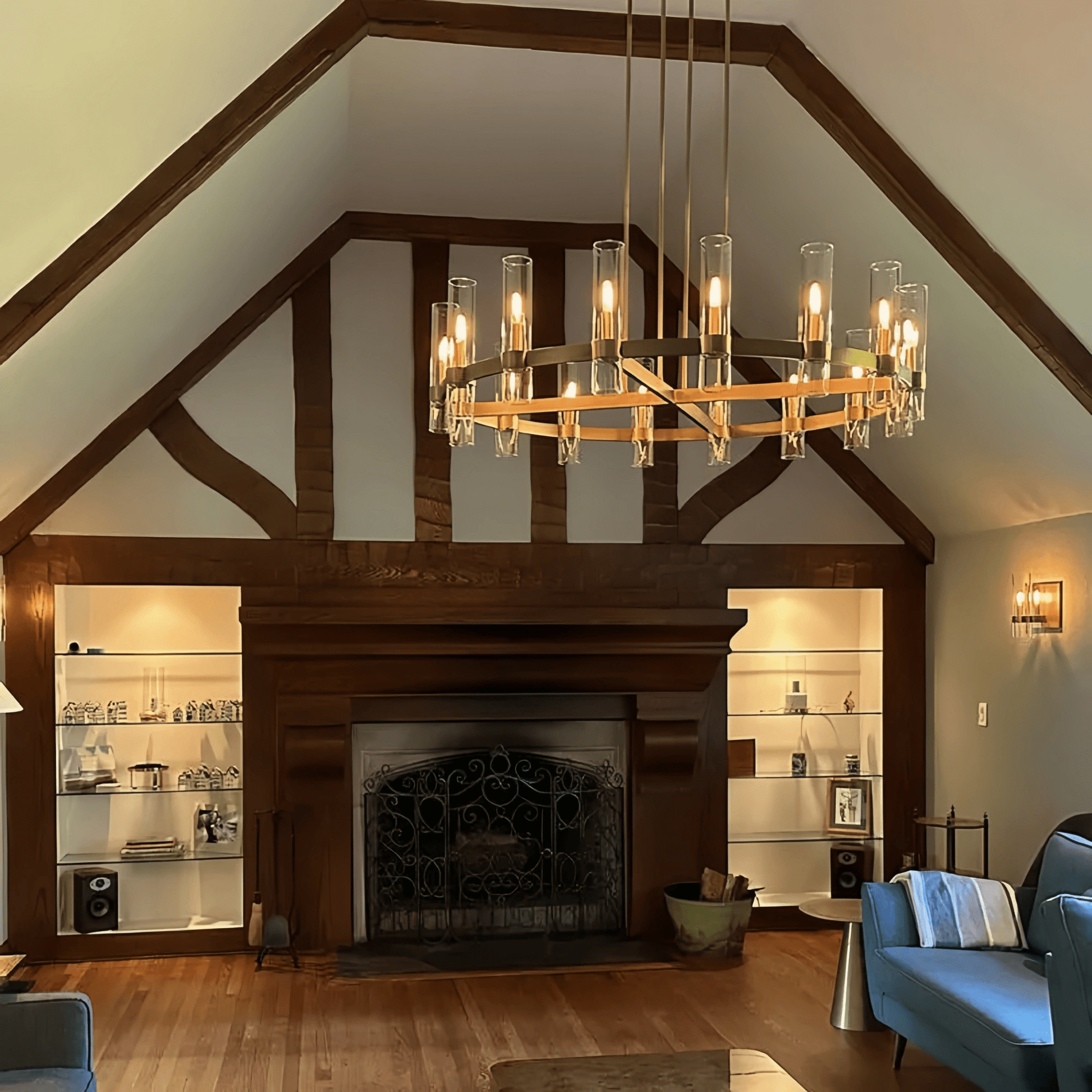 Savelle Glass Round Chandelier - Lightings Menu