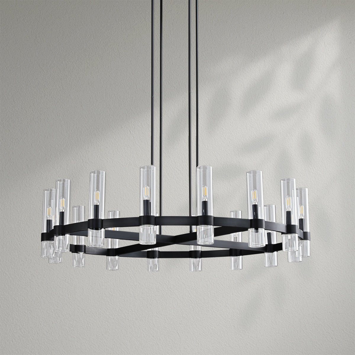 Savelle Glass Round Chandelier - Lightings Menu