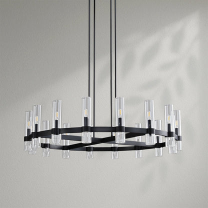 Savelle Glass Round Chandelier - Lightings Menu
