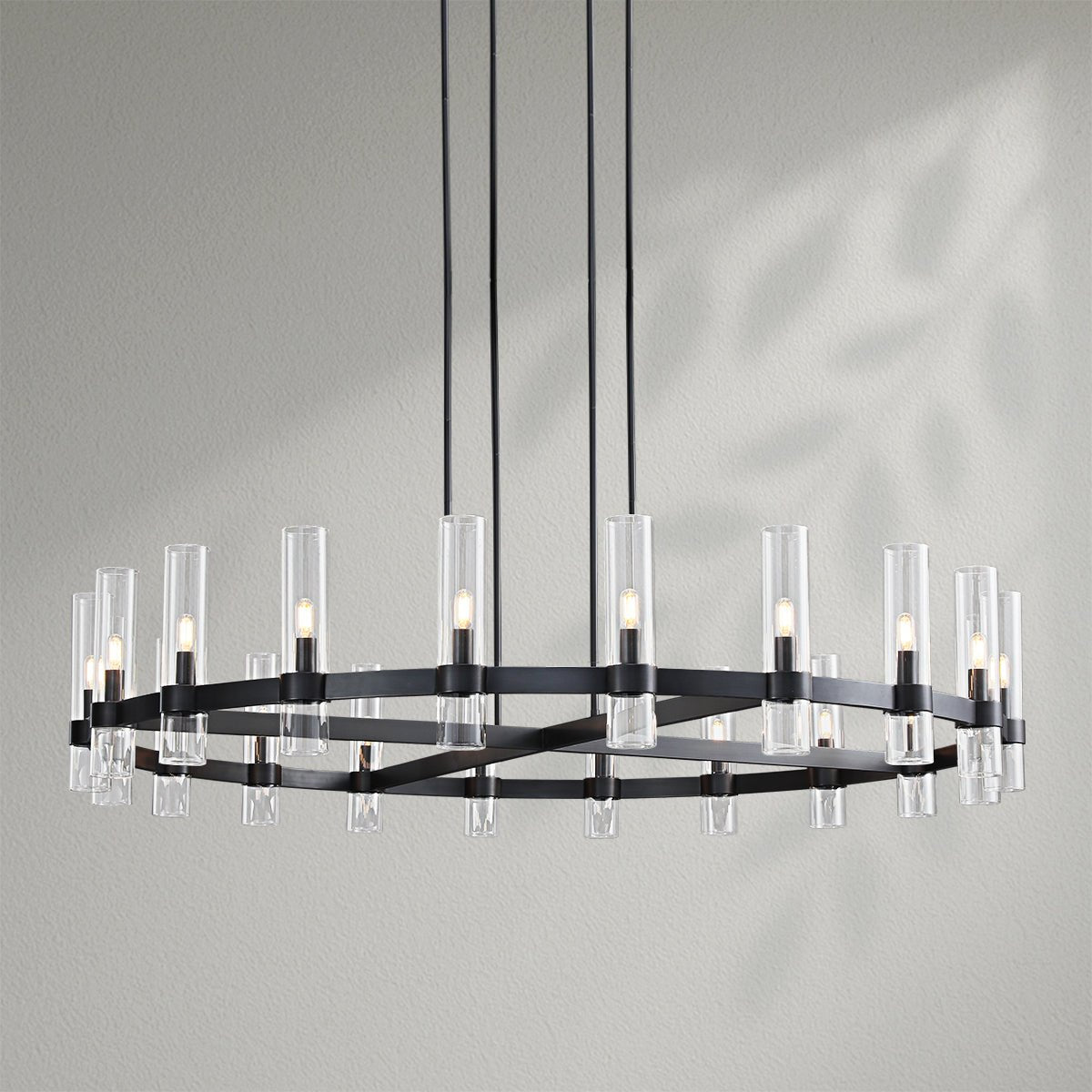 Savelle Glass Round Chandelier - Lightings Menu