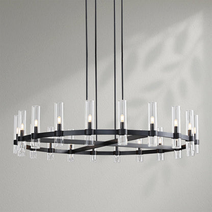 Savelle Glass Round Chandelier - Lightings Menu