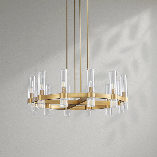 Savelle Glass Round Chandelier - Lightings Menu