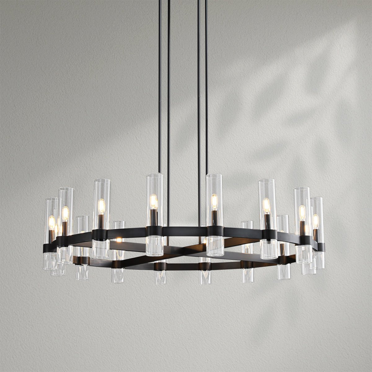 Savelle Glass Round Chandelier - Lightings Menu