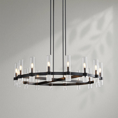 Savelle Glass Round Chandelier - Lightings Menu