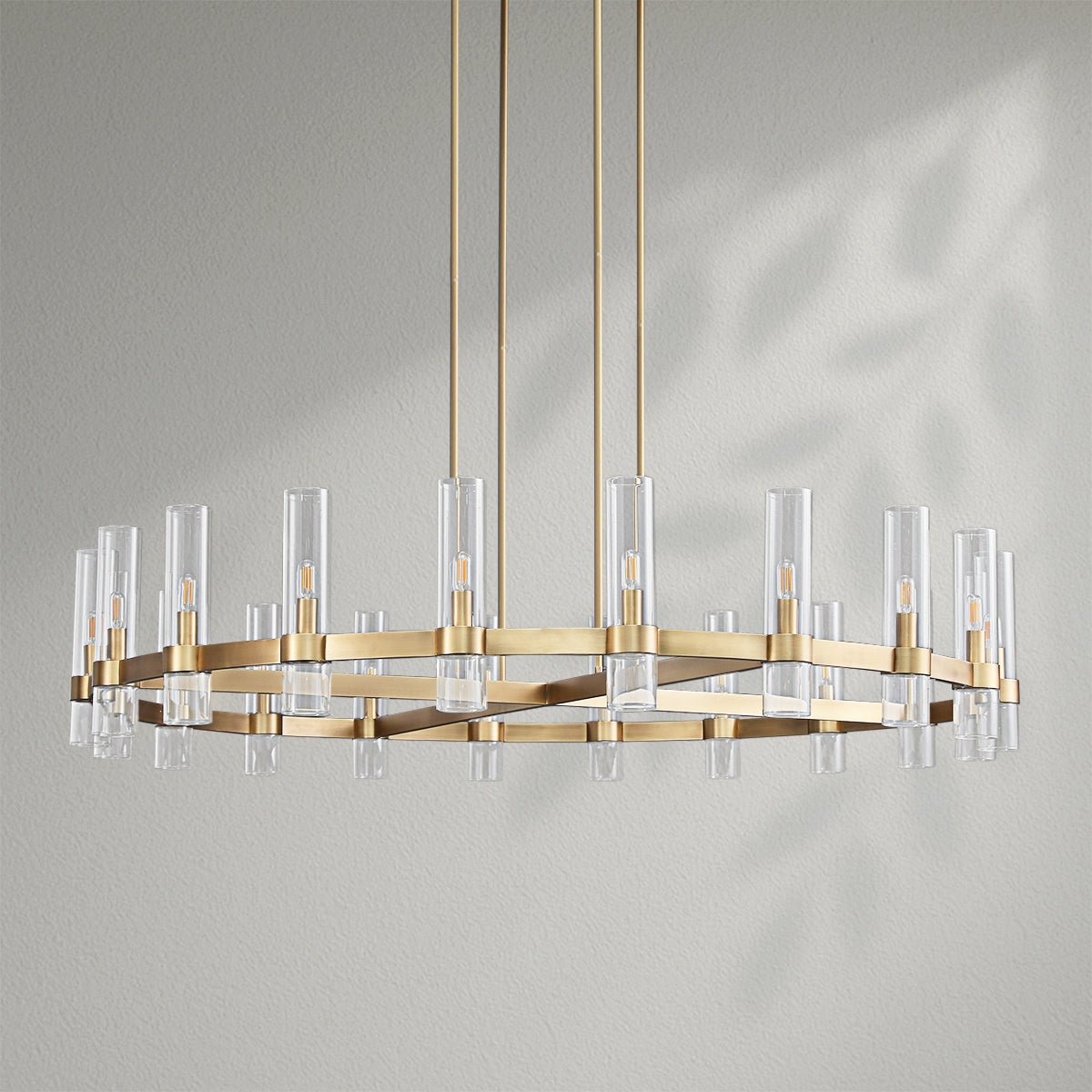 Savelle Glass Round Chandelier - Lightings Menu