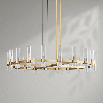 Savelle Glass Round Chandelier - Lightings Menu