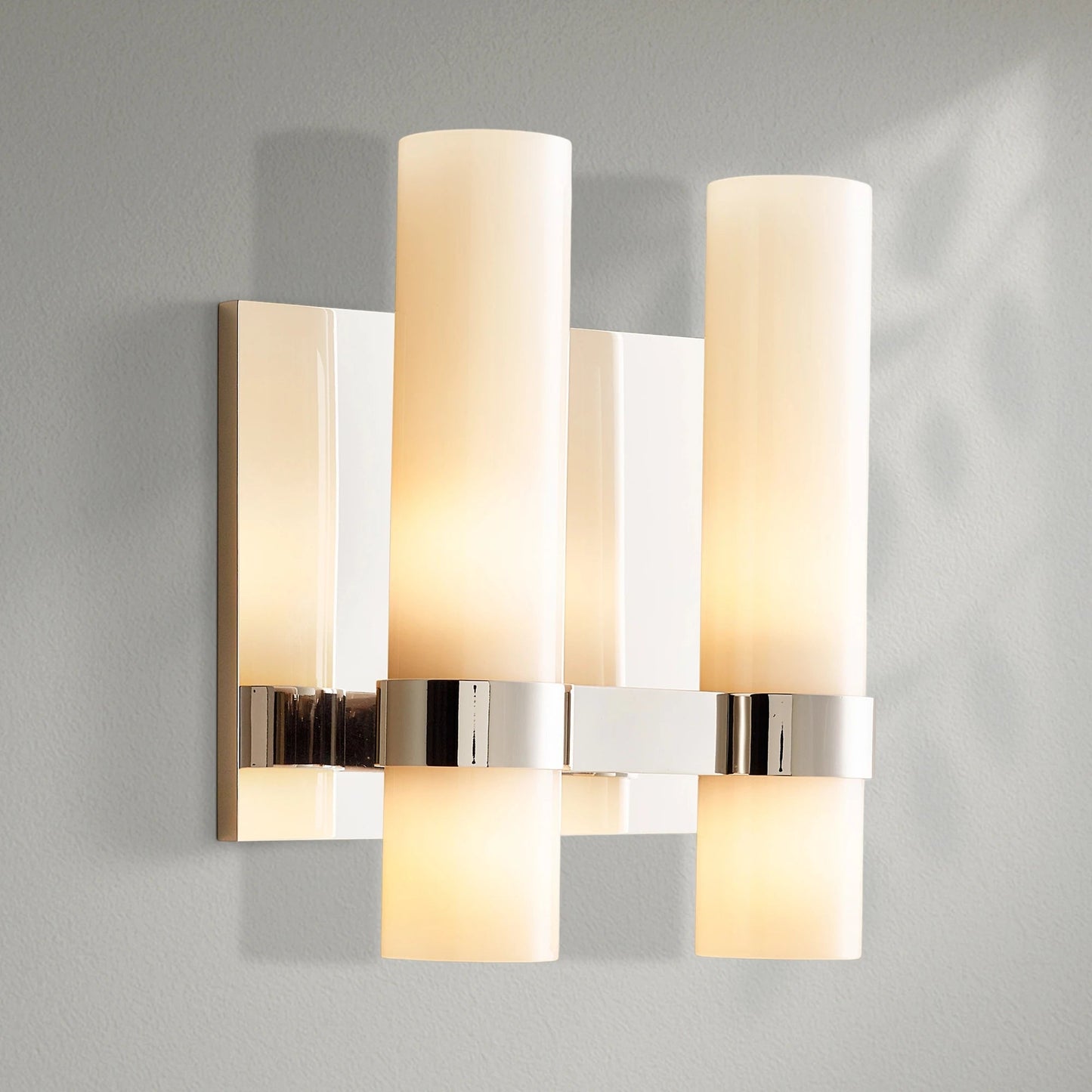 Savelle Milk Glass Double Sconce - Lightings Menu