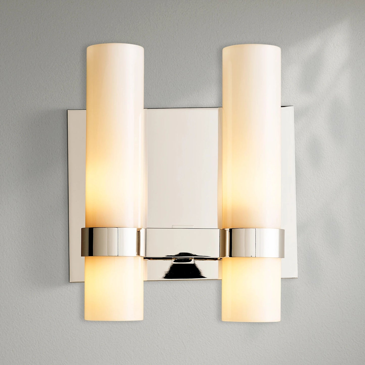 Savelle Milk Glass Double Sconce - Lightings Menu